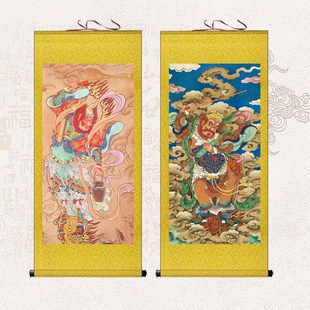 速发王灵官挂画护法王元帅神将道画供奉中场卷轴式书房客厅水陆画