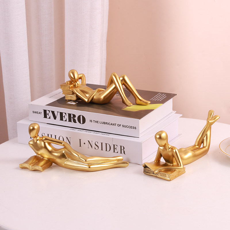 速发阅读者抽象饰物小摆件馆书架书店装人品简约创意书房桌面布置