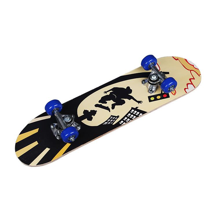 Maple skateboard childrens single skateboard four-wheel fla