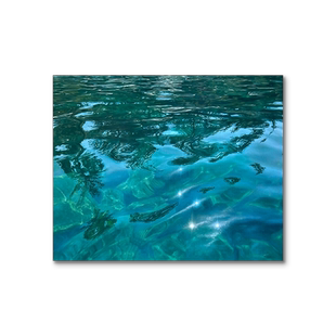 当代艺术水波纹风生水起家宅安宁背景挂画现代中古家居客厅装饰画