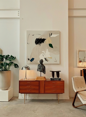 当代艺术抽象现代法式简约日式原木民宿客厅卧室餐厅装饰无框挂画