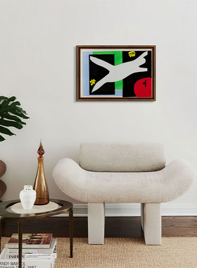 【马蒂斯】野兽派剪纸抽象艺术客厅卧室现代简约高级挂画黄杨木框