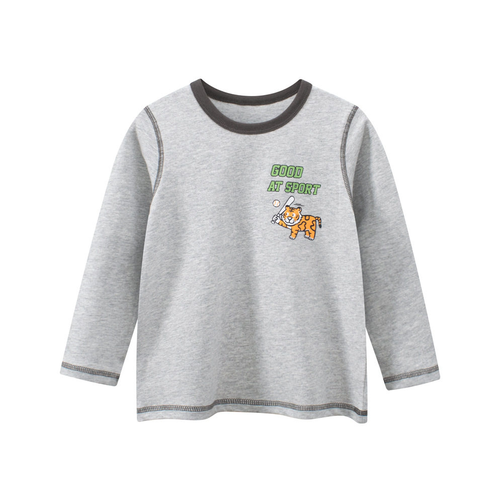 27KIDS跨境童装T恤秋季新品 儿童卡通印花长袖上衣宝宝衣服批发