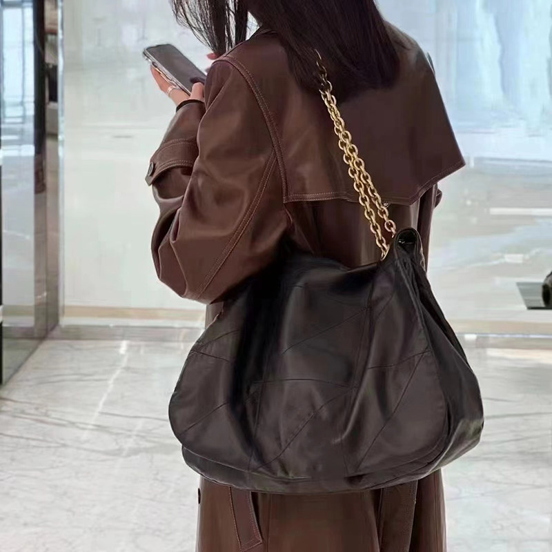 小众设计链条包新款杨树林包包jamie真皮女包大容量托特包斜挎包