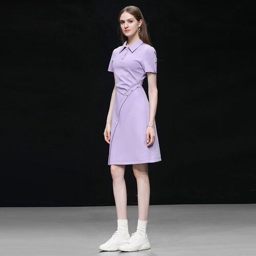 休闲时髦设计感不对称镂空露腰