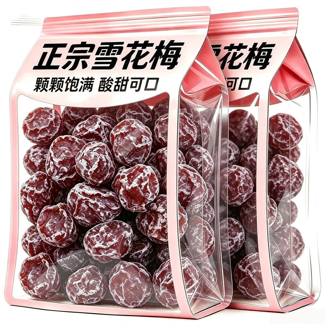 雪花梅老婆梅酸甜即食甜话梅酸甜蜜饯果脯追剧学生小零食休闲零食