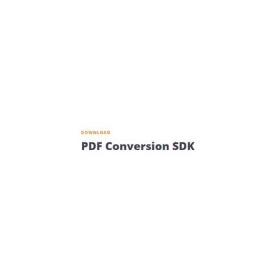 Foxit PDF Conversion SDK (C++,