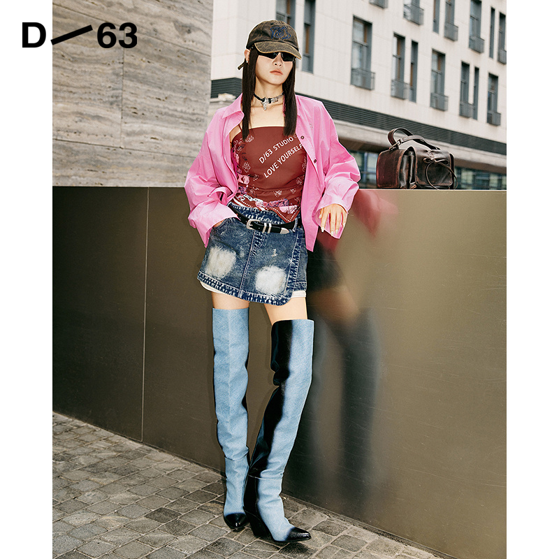 D63女装25夏季新款衬衫轻职通勤松弛感无束缚现代摩登上衣外套