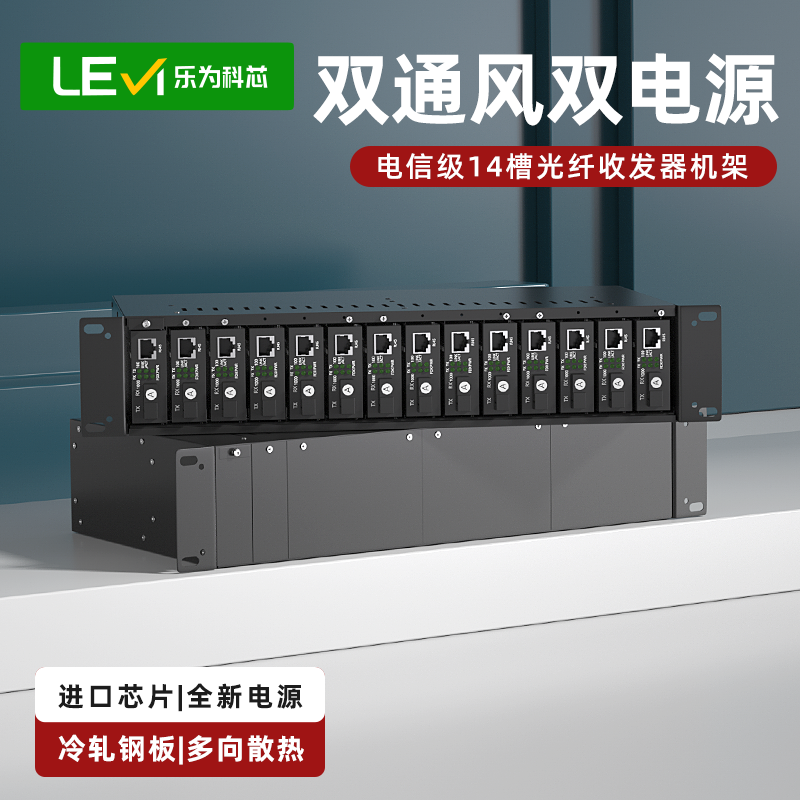 乐为科芯光纤收发器机架