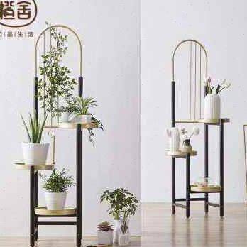 厂促橙舍轻奢花架客厅落地式花架子阳台多层置物花盆架子多三层品