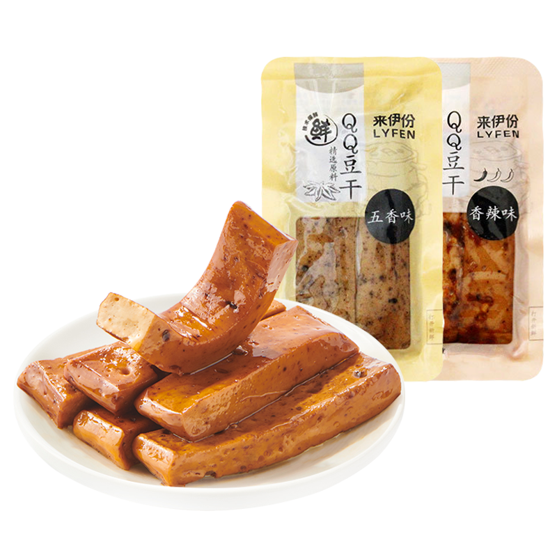 来伊份QQ豆干五香香辣味常温重庆