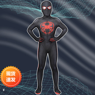 漫天际蜘蛛侠纵横宇宙迈尔斯cos服连体紧身衣儿童版J21040BA-KID