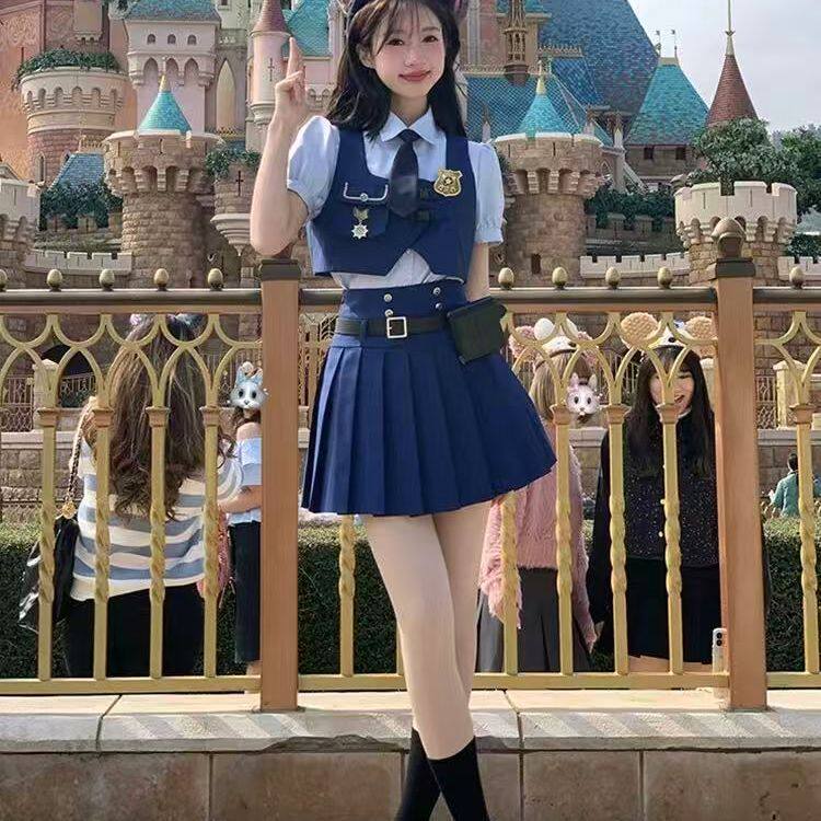 迪士心动突击朱迪服套装女制服兔子警官衣服成人裙子套装