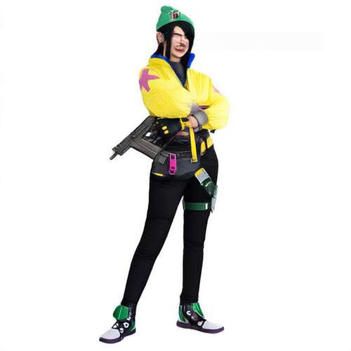 女生无畏契约服奇乐play游戏Valorant角色扮演同款