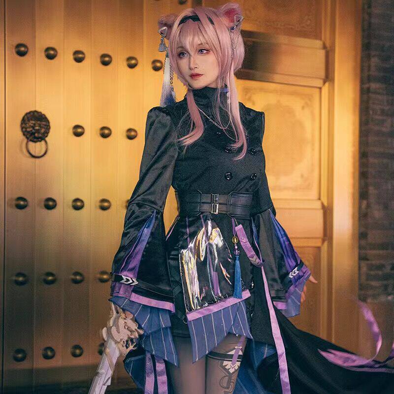 明日方舟Lin林林雨霞play服装假发鞋子动女装全套泡泡袖