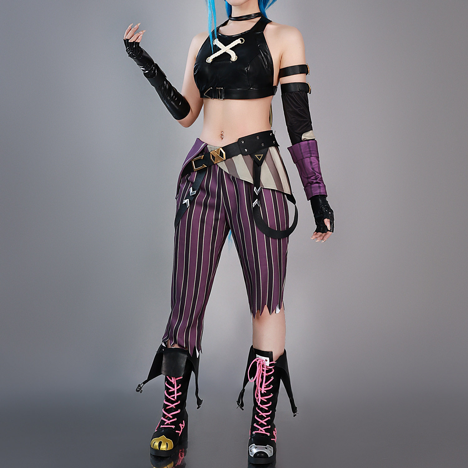 雾都金克丝服英雄联盟双城之战暴走萝莉金克丝play服装全套