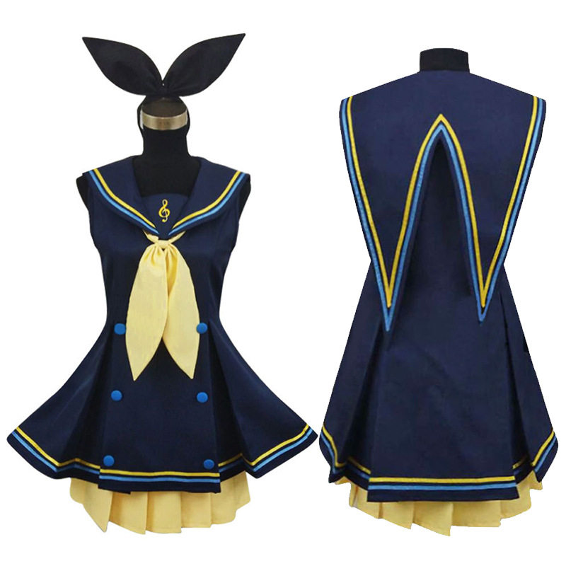 镜音双子cos服虚拟偶像镜音铃镜音连水手服cosplay动漫服装女现货