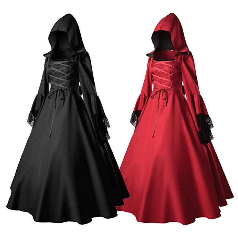 欧美大码哥特式长裙文艺复兴cos服万圣节舞会cosplay服装现货