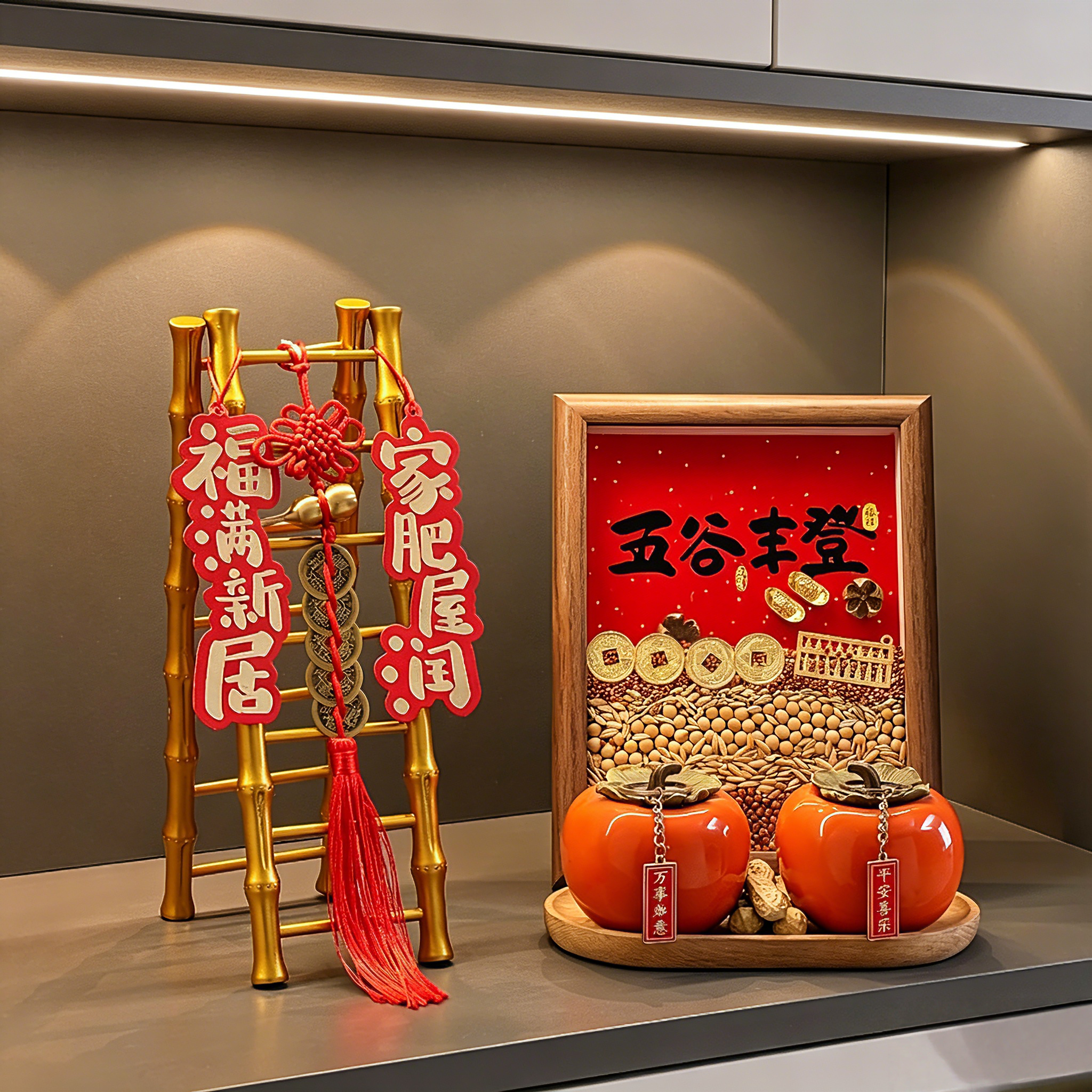 鞋柜顶面动态摆件玄关区域