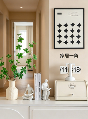 轻奢感花瓶过道尽头意式极简风