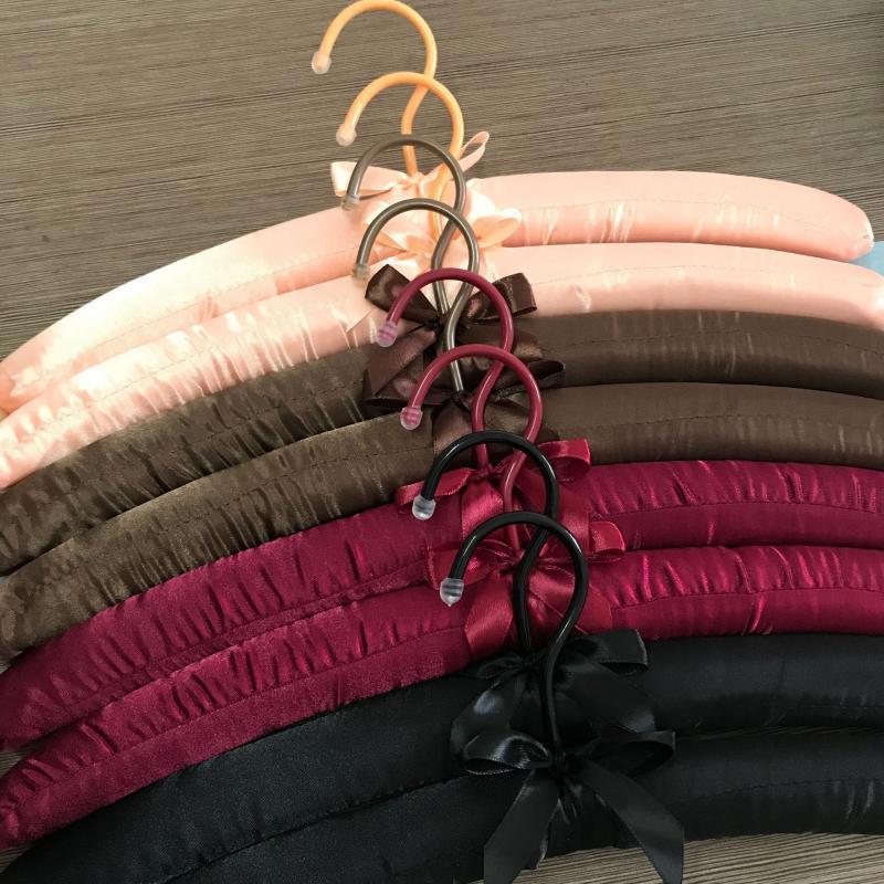 F75TJ6J6W架BZC740M包布衣无痕布艺衣架撑丝绸婚纱海绵晾衣架家子