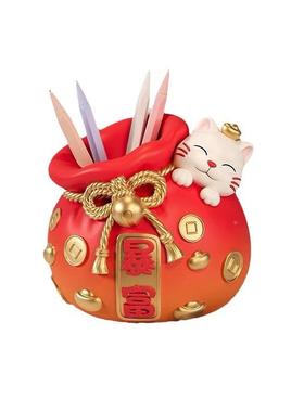 卡通鸭笔筒化妆刷桶愈系桌面物收摆件办公室纳装饰品生日CHG礼治