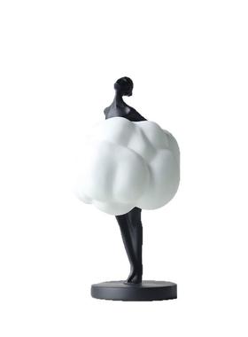 现B1112代简约创意白色云人物玄摆件朵家居客厅电视装饰品柜关酒