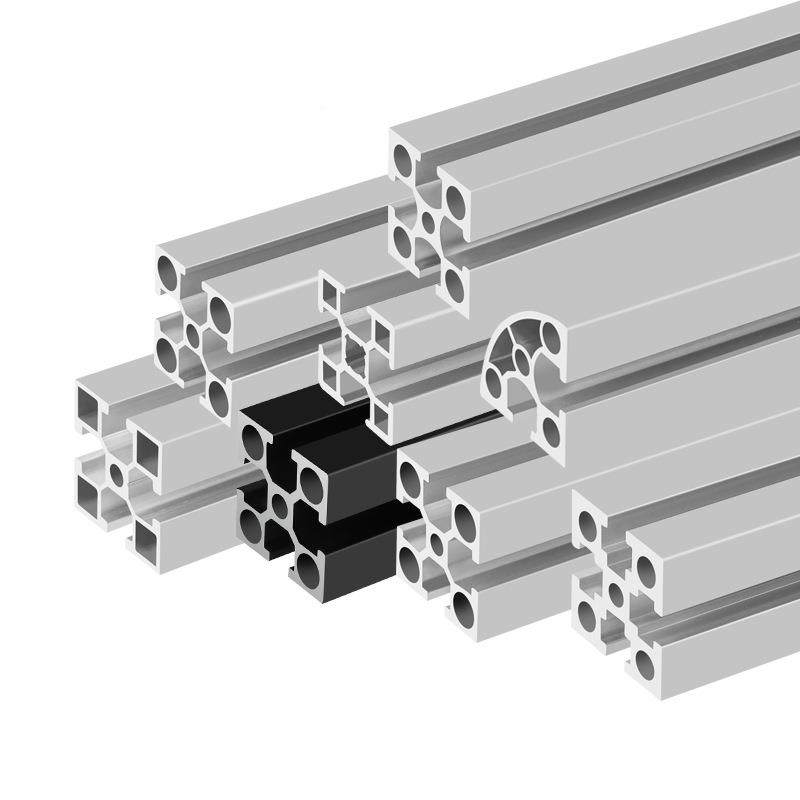 国标3030铝型材工业LPB产自动化流水生线铝合金框孔设备架黑方色