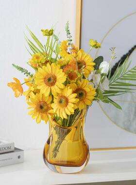 BOAN现代奢1创意琥珀色轻背包花瓶简约客厅餐茶几桌插花F装饰