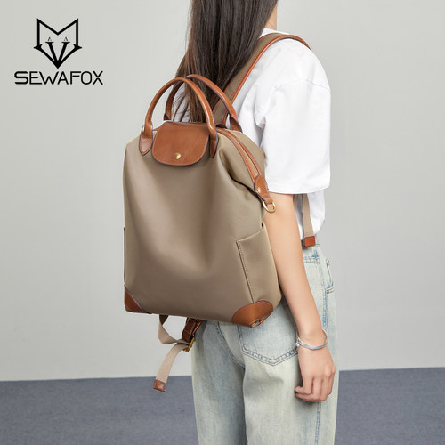 高质感尼龙背包女生书包官方正品