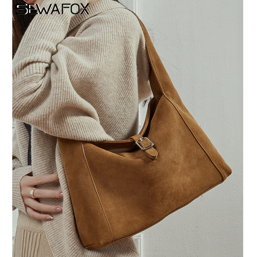 真皮复古高级感磨砂皮质感腋下包