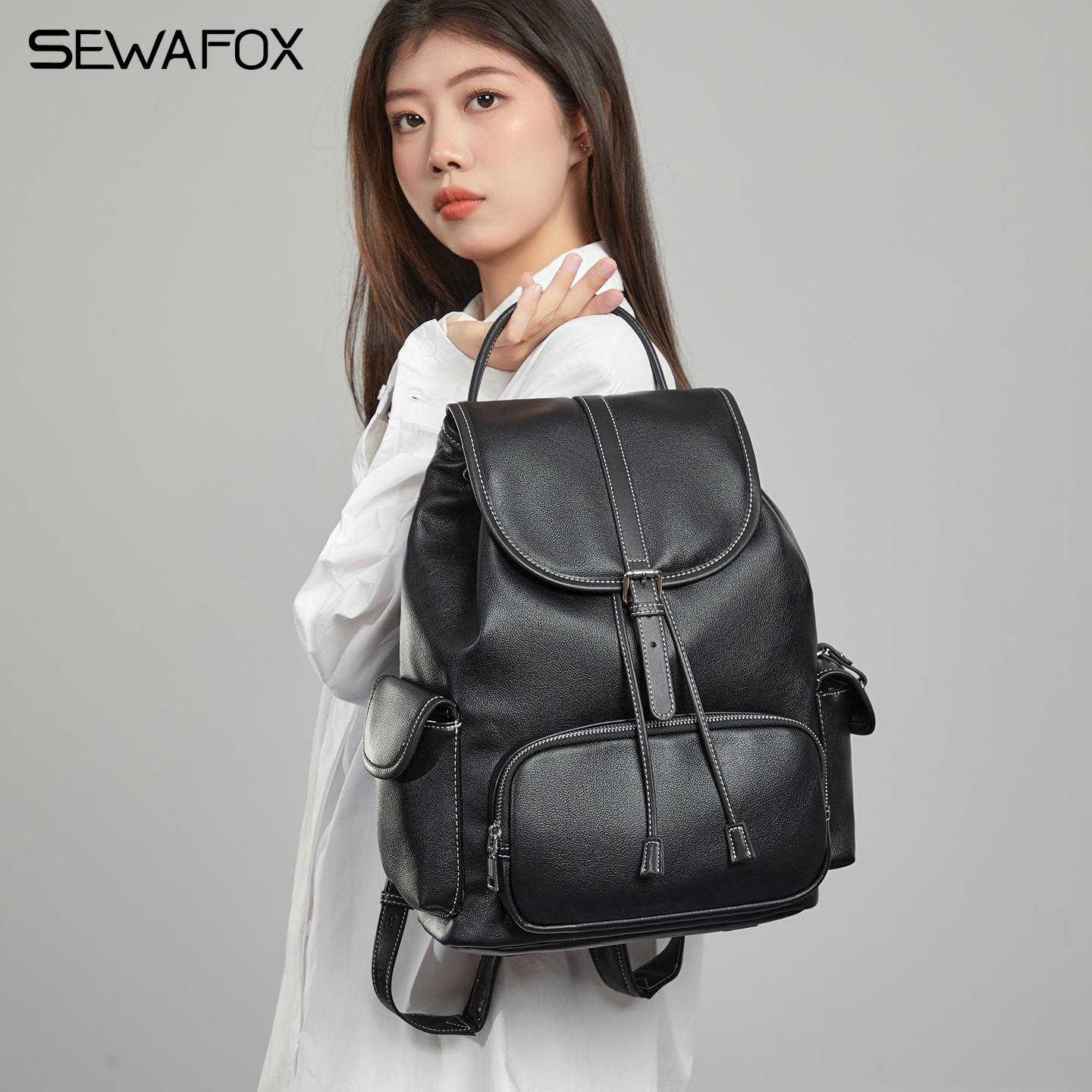 英伦风双肩包通勤电脑背包