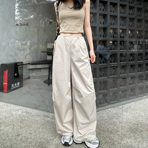 高腰百搭长裤显瘦防晒工装裤