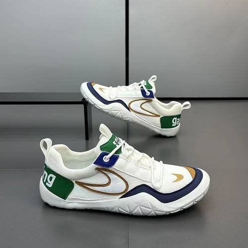 2024时尚男鞋飞行员休闲鞋夏季透气空调鞋高档男士运动鞋子防滑