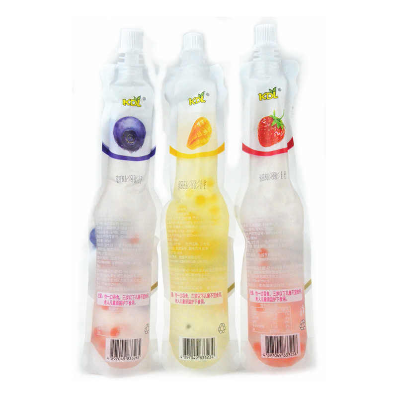 KDL爆珠果汁儿童趣味棒棒冰果汁饮料180ml*12支装 草莓味果汁
