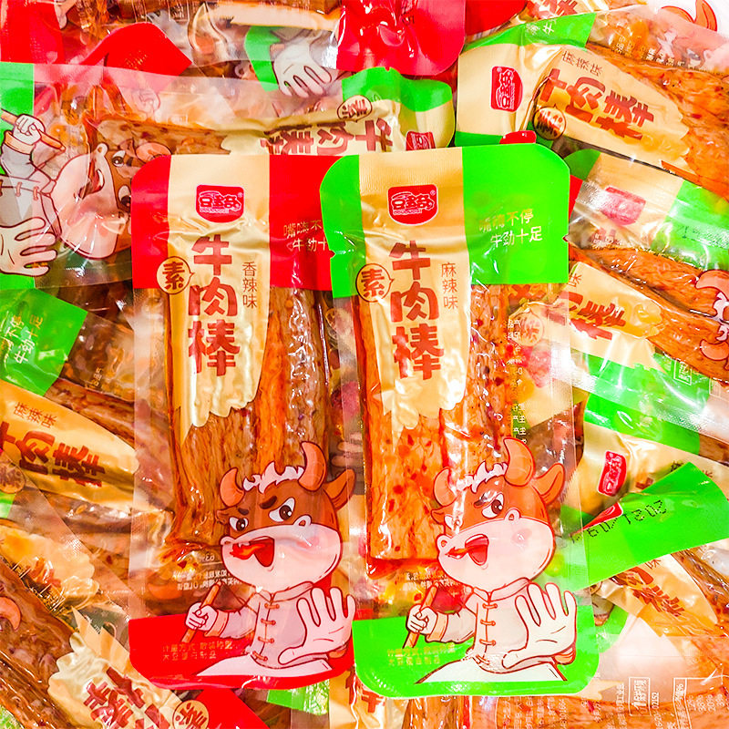 豆多奇手撕素牛肉棒散装500g麻辣香辣烤面筋豆干辣条童年休闲零食