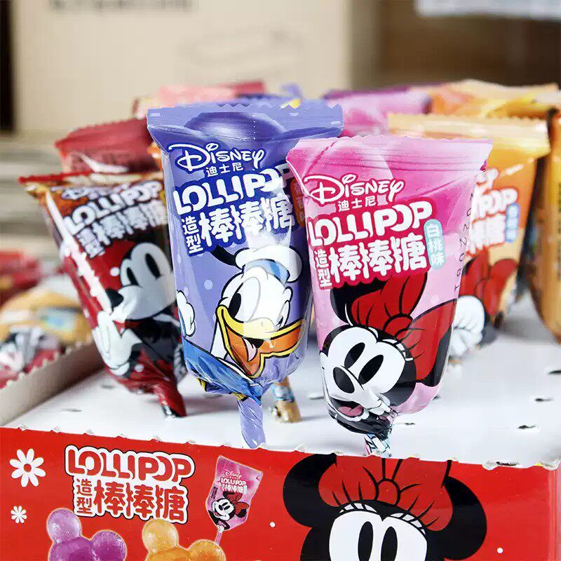 批发迪士.尼米奇头汽水可乐水果汁什杂锦滨崎棒棒糖儿童棒棒糖果