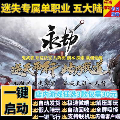 传奇单机电脑版永劫世界探索单职业专属假人GM后台微端可联机联网