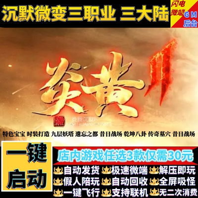 传奇单机电脑版炎黄沉默微变三职业三大陆宝宝假人gm后台微端联机