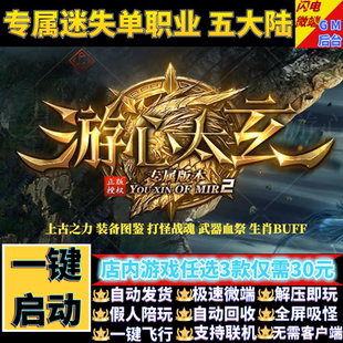 传奇单机电脑版游心太玄专属迷失单职业假人GM后台微端可联机联网