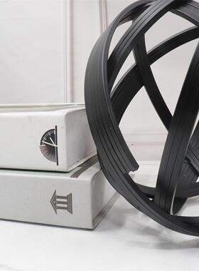 现代简约黑色金属线球部样板售楼卧室书房客厅餐厅BJ00067面卧室