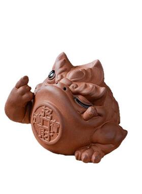 台紫砂YM16955摆三足金蟾招财摆件小茶桌茶茶宠办公室装饰客厅柜