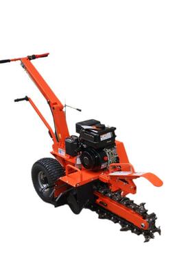 手扶式开机农GNW链条式农沟用果园沟挖机用小型开沟机