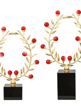 BJ-0367家居珍水级晶厅树珠叶全套花环摆件高感客办公室轻奢工艺