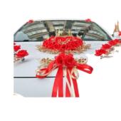 婚副车车花头车装 饰结婚装 花车套车布置婚礼队BCP拉花主婚车吸盘