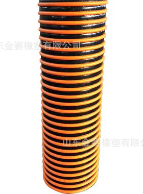 4寸吸砂PVC黄色001塑筋管纹加粗螺旋波管耐磨橡胶10MM吸砂管