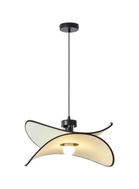 薯片吊灯式复古古28406草帽饭法厅学吧台灯宋式美中侘寂简约布艺