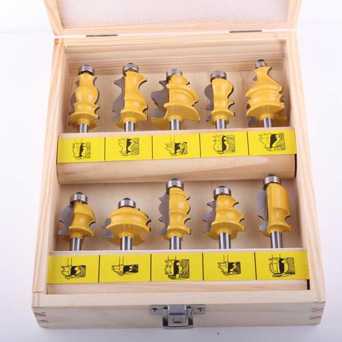 8MM1/2柄（12.7MM）12MM雕刻机铣刀10PC出口线条刀