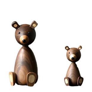 欧风装格北纯实木家居木偶熊质手木工创意摆件Iali-7729NS饰摆设