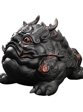 ft金蟾陶瓷厅家居装饰F77TMM8T摆茶件客酒艺柜办公室桌面工品宠可